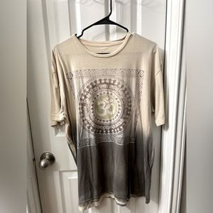 earthbound sacred geometry ohm sign tie dyed t-shirt short sleeve